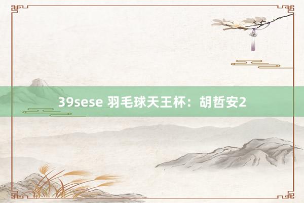 39sese 羽毛球天王杯:胡哲安2
