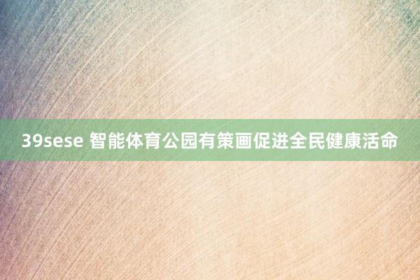 39sese 智能体育公园有策画促进全民健康活命