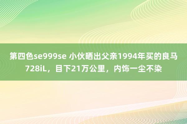 第四色se999se 小伙晒出父亲1994年买的良马728iL,目下21万公里,内饰一尘不染