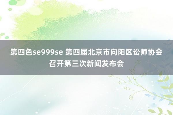 第四色se999se 第四届北京市向阳区讼师协会召开第三次新闻发布会