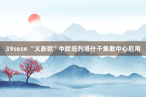 39sese “义新欧”中欧班列塔什干集散中心启用