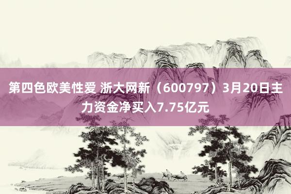 第四色欧美性爱 浙大网新(600797)3月20日主力资金净买入7.75亿元