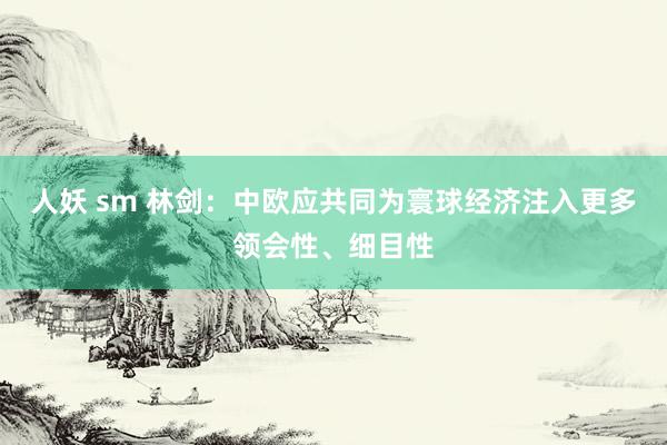 人妖 sm 林剑:中欧应共同为寰球经济注入更多领会性、细目性