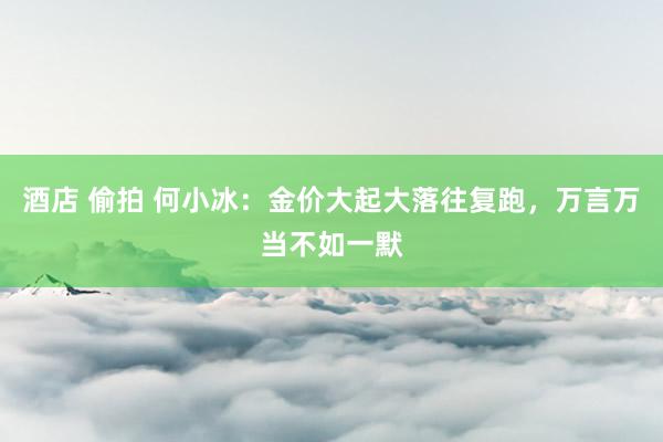 酒店 偷拍 何小冰:金价大起大落往复跑,万言万当不如一默