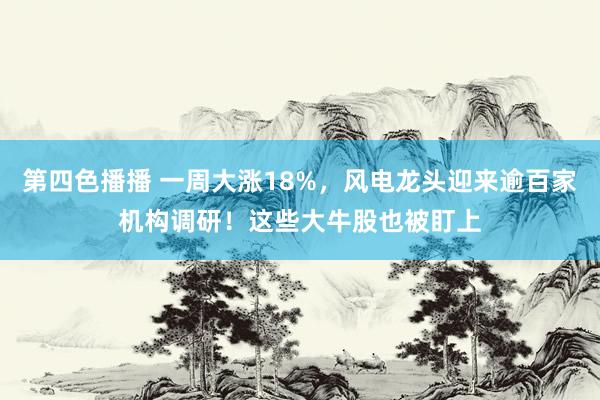 第四色播播 一周大涨18%，风电龙头迎来逾百家机构调研！这些大牛股也被盯上