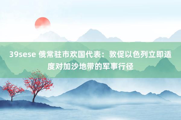 39sese 俄常驻市欢国代表:敦促以色列立即适度对加沙地带的军事行径