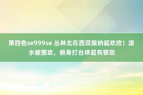 第四色se999se 丛林北在西双版纳超欢欣！泼水被围攻，俯身打台球超有狠劲